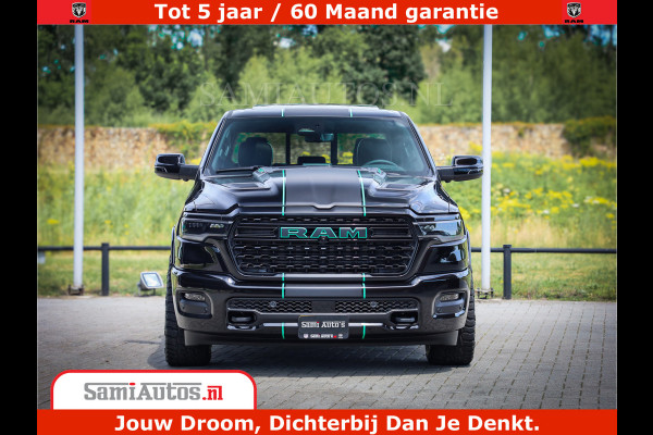 Dodge Ram 1500 Limited Night High Output 540HP 706Nm | Massage + Full Option | De Meest Luxe en Volle Pick-Up in zijn Klasse | Comfortabele Dubbele Cabine met Royale 5 Zitplaatsen | BPM vrij | Nu Leverbaar uit Voorraad | Voorraad Nr 2320 - 5138