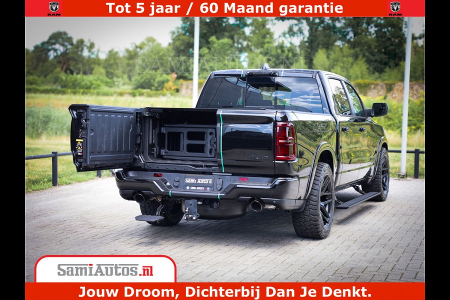 Dodge Ram 1500 Limited Night High Output 540HP 706Nm | Massage + Full Option | De Meest Luxe en Volle Pick-Up in zijn Klasse | Comfortabele Dubbele Cabine met Royale 5 Zitplaatsen | BPM vrij | Nu Leverbaar uit Voorraad | Voorraad Nr 2320 - 5138