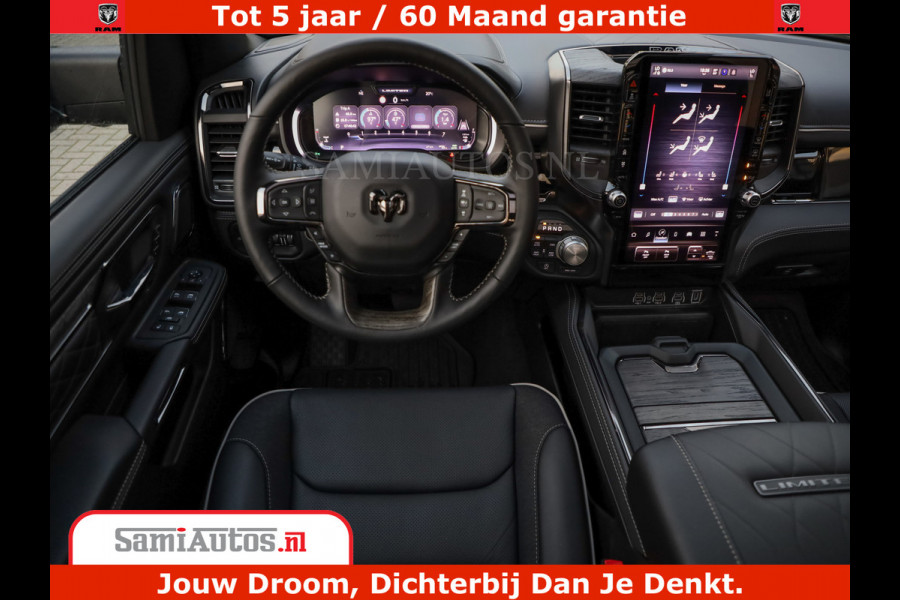 Dodge Ram 1500 Limited Night High Output 540HP 706Nm | Massage + Full Option | De Meest Luxe en Volle Pick-Up in zijn Klasse | Comfortabele Dubbele Cabine met Royale 5 Zitplaatsen | BPM vrij | Nu Leverbaar uit Voorraad | Voorraad Nr 2320 - 5138