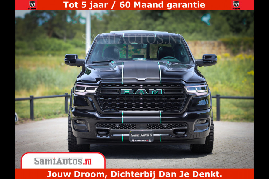 Dodge Ram 1500 Limited Night High Output 540HP 706Nm | Massage + Full Option | De Meest Luxe en Volle Pick-Up in zijn Klasse | Comfortabele Dubbele Cabine met Royale 5 Zitplaatsen | BPM vrij | Nu Leverbaar uit Voorraad | Voorraad Nr 2320 - 5138