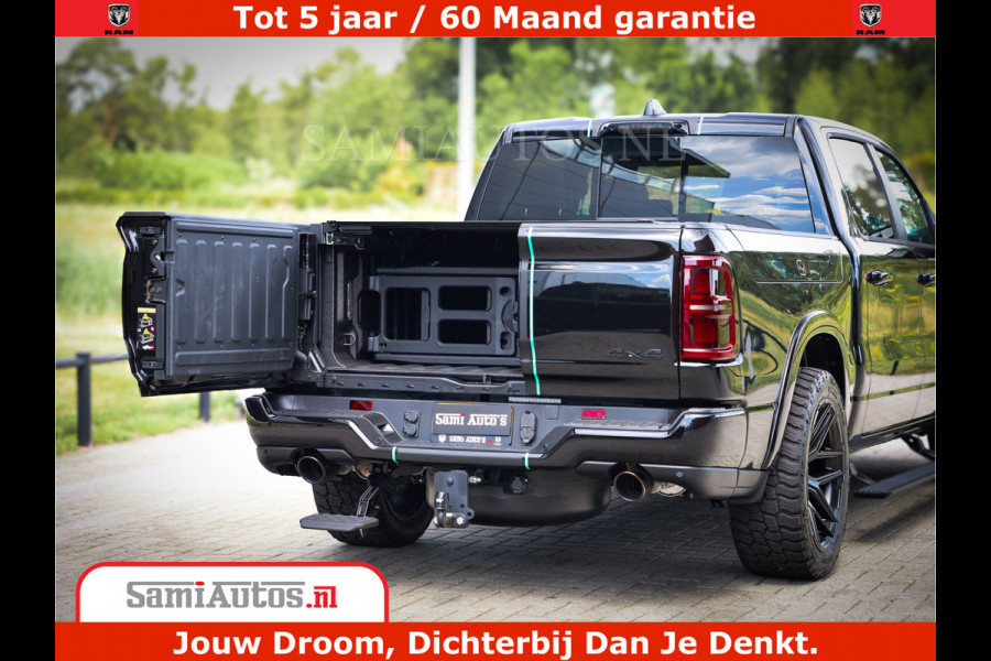 Dodge Ram 1500 Limited Night High Output 540HP 706Nm | Massage + Full Option | De Meest Luxe en Volle Pick-Up in zijn Klasse | Comfortabele Dubbele Cabine met Royale 5 Zitplaatsen | BPM vrij | Nu Leverbaar uit Voorraad | Voorraad Nr 2320 - 5138