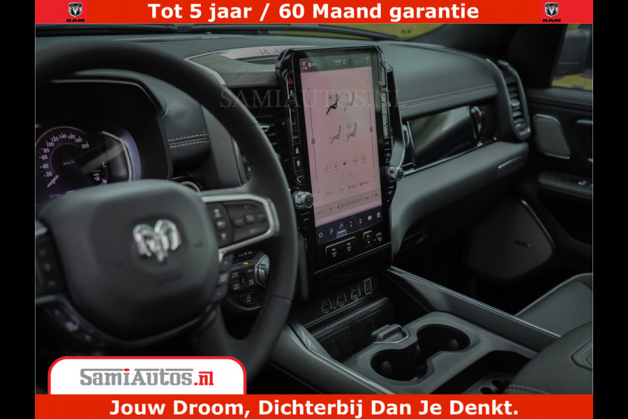 Dodge Ram 1500 Night Premium | Full Option | De Meest Luxe Pick-Up in zijn Klasse | Comfortabele Dubbele Cabine met Royale 5 Zitplaatsen | BPM vrij | Nu Leverbaar uit Voorraad | Voorraad Nr 2215 - 4984