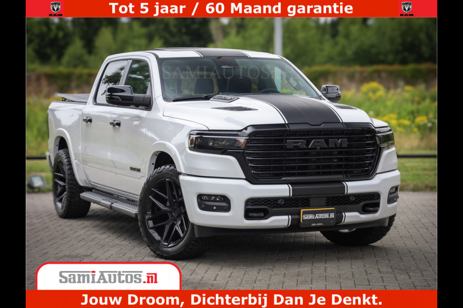 Dodge Ram 1500 Laramie Night | 420Pk 636 Nn | Extra Groot Scherm + Passagiers Scherm | Comfortabele Dubbele Cabine met Royale 5 Zitplaatsen | Nu Leverbaar uit Voorraad | Voorraad Nr 2223 - 5047
