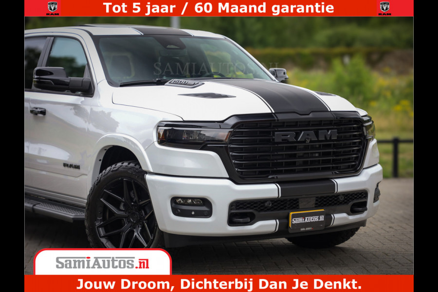 Dodge Ram 1500 Laramie Night | 420Pk 636 Nn | Extra Groot Scherm + Passagiers Scherm | Comfortabele Dubbele Cabine met Royale 5 Zitplaatsen | Nu Leverbaar uit Voorraad | Voorraad Nr 2223 - 5047