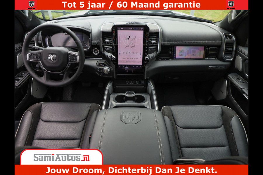 Dodge Ram 1500 Laramie Night | 420Pk 636 Nn | Extra Groot Scherm + Passagiers Scherm | Comfortabele Dubbele Cabine met Royale 5 Zitplaatsen | Nu Leverbaar uit Voorraad | Voorraad Nr 2223 - 5047