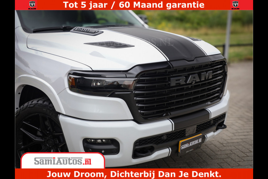 Dodge Ram 1500 Laramie Night | 420Pk 636 Nn | Extra Groot Scherm + Passagiers Scherm | Comfortabele Dubbele Cabine met Royale 5 Zitplaatsen | Nu Leverbaar uit Voorraad | Voorraad Nr 2223 - 5047