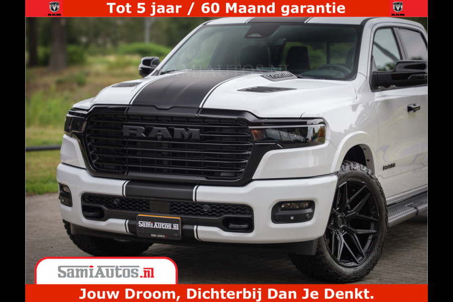 Dodge Ram 1500 Laramie Night | 420Pk 636 Nn | Extra Groot Scherm + Passagiers Scherm | Comfortabele Dubbele Cabine met Royale 5 Zitplaatsen | Nu Leverbaar uit Voorraad | Voorraad Nr 2223 - 5047