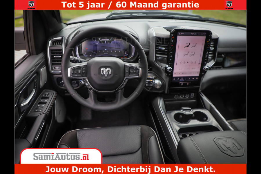 Dodge Ram 1500 Laramie Night | 420Pk 636 Nn | Extra Groot Scherm + Passagiers Scherm | Comfortabele Dubbele Cabine met Royale 5 Zitplaatsen | Nu Leverbaar uit Voorraad | Voorraad Nr 2223 - 5047