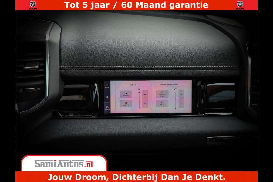 Dodge Ram 1500 Laramie Night | 420Pk 636 Nn | Extra Groot Scherm + Passagiers Scherm | Comfortabele Dubbele Cabine met Royale 5 Zitplaatsen | Nu Leverbaar uit Voorraad | Voorraad Nr 2223 - 5047