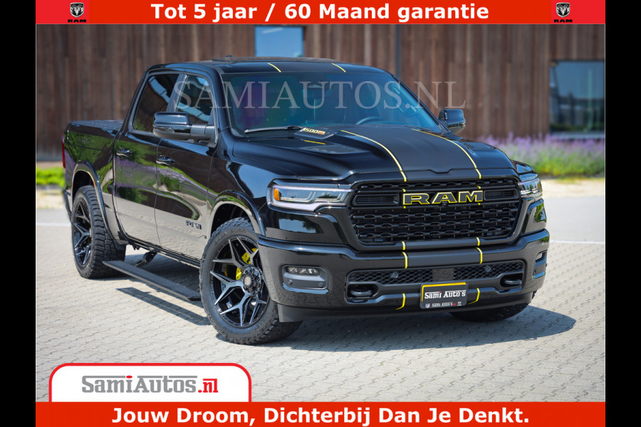 Dodge Ram 1500 Limited Night H.O 540HP 706Nm | Massage + Full Option | De Meest Luxe en Volle Pick-Up in zijn Klasse | Comfortabele Dubbele Cabine met Royale 5 Zitplaatsen | BPM vrij | Nu Leverbaar uit Voorraad | Voorraad Nr 2295 - 8559