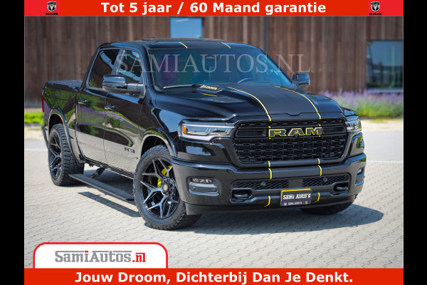 Dodge Ram 1500 Limited Night H.O 540HP 706Nm | Massage + Full Option | De Meest Luxe en Volle Pick-Up in zijn Klasse | Comfortabele Dubbele Cabine met Royale 5 Zitplaatsen | BPM vrij | Nu Leverbaar uit Voorraad | Voorraad Nr 2295 - 8559