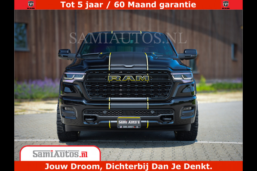 Dodge Ram 1500 Limited Night H.O 540HP 706Nm | Massage + Full Option | De Meest Luxe en Volle Pick-Up in zijn Klasse | Comfortabele Dubbele Cabine met Royale 5 Zitplaatsen | BPM vrij | Nu Leverbaar uit Voorraad | Voorraad Nr 2295 - 8559