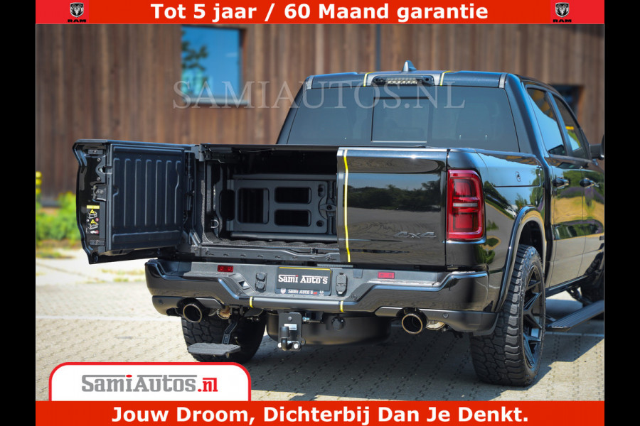 Dodge Ram 1500 Limited Night H.O 540HP 706Nm | Massage + Full Option | De Meest Luxe en Volle Pick-Up in zijn Klasse | Comfortabele Dubbele Cabine met Royale 5 Zitplaatsen | BPM vrij | Nu Leverbaar uit Voorraad | Voorraad Nr 2295 - 8559