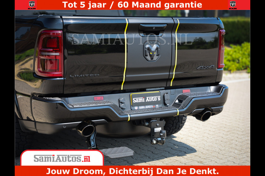 Dodge Ram 1500 Limited Night H.O 540HP 706Nm | Massage + Full Option | De Meest Luxe en Volle Pick-Up in zijn Klasse | Comfortabele Dubbele Cabine met Royale 5 Zitplaatsen | BPM vrij | Nu Leverbaar uit Voorraad | Voorraad Nr 2295 - 8559