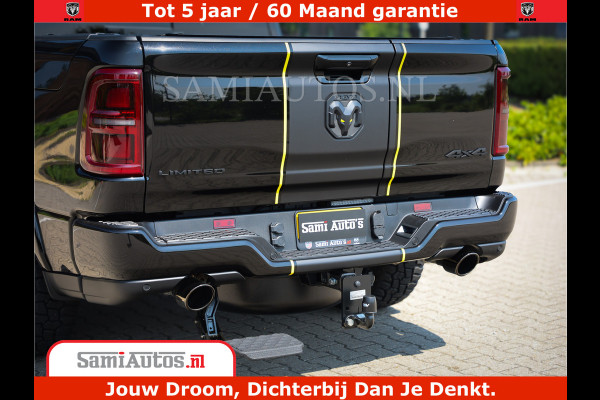 Dodge Ram 1500 Limited Night H.O 540HP 706Nm | Massage + Full Option | De Meest Luxe en Volle Pick-Up in zijn Klasse | Comfortabele Dubbele Cabine met Royale 5 Zitplaatsen | BPM vrij | Nu Leverbaar uit Voorraad | Voorraad Nr 2295 - 8559