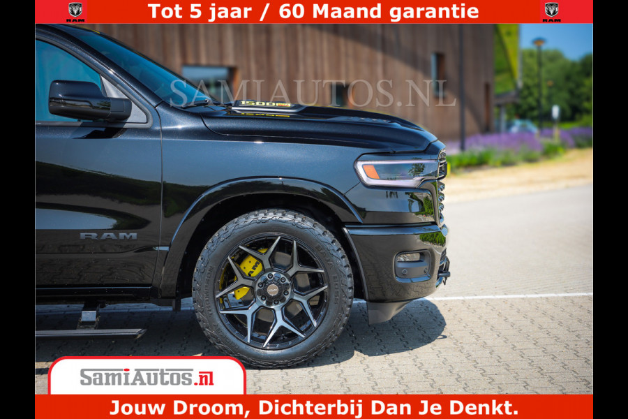Dodge Ram 1500 Limited Night H.O 540HP 706Nm | Massage + Full Option | De Meest Luxe en Volle Pick-Up in zijn Klasse | Comfortabele Dubbele Cabine met Royale 5 Zitplaatsen | BPM vrij | Nu Leverbaar uit Voorraad | Voorraad Nr 2295 - 8559