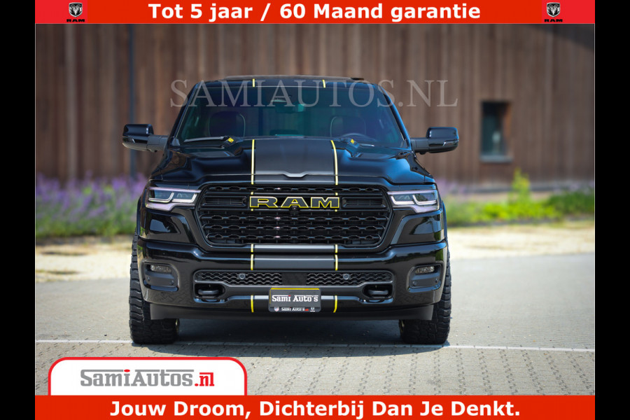Dodge Ram 1500 Limited Night H.O 540HP 706Nm | Massage + Full Option | De Meest Luxe en Volle Pick-Up in zijn Klasse | Comfortabele Dubbele Cabine met Royale 5 Zitplaatsen | BPM vrij | Nu Leverbaar uit Voorraad | Voorraad Nr 2295 - 8559