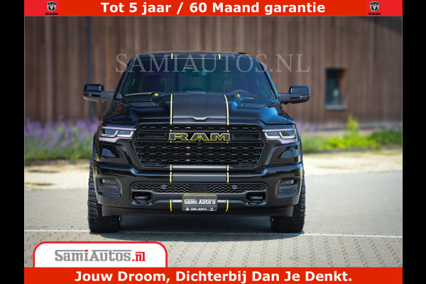 Dodge Ram 1500 Limited Night H.O 540HP 706Nm | Massage + Full Option | De Meest Luxe en Volle Pick-Up in zijn Klasse | Comfortabele Dubbele Cabine met Royale 5 Zitplaatsen | BPM vrij | Nu Leverbaar uit Voorraad | Voorraad Nr 2295 - 8559