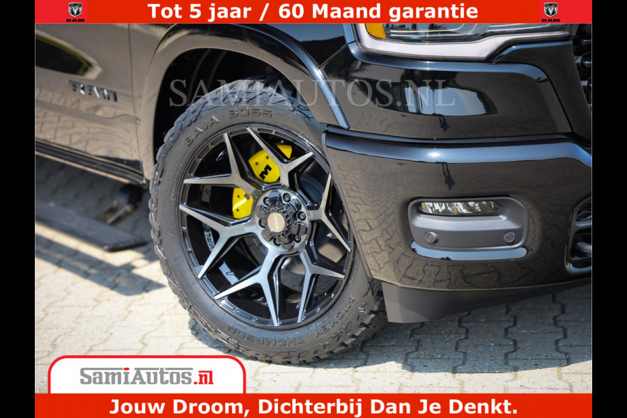 Dodge Ram 1500 Limited Night H.O 540HP 706Nm | Massage + Full Option | De Meest Luxe en Volle Pick-Up in zijn Klasse | Comfortabele Dubbele Cabine met Royale 5 Zitplaatsen | BPM vrij | Nu Leverbaar uit Voorraad | Voorraad Nr 2295 - 8559