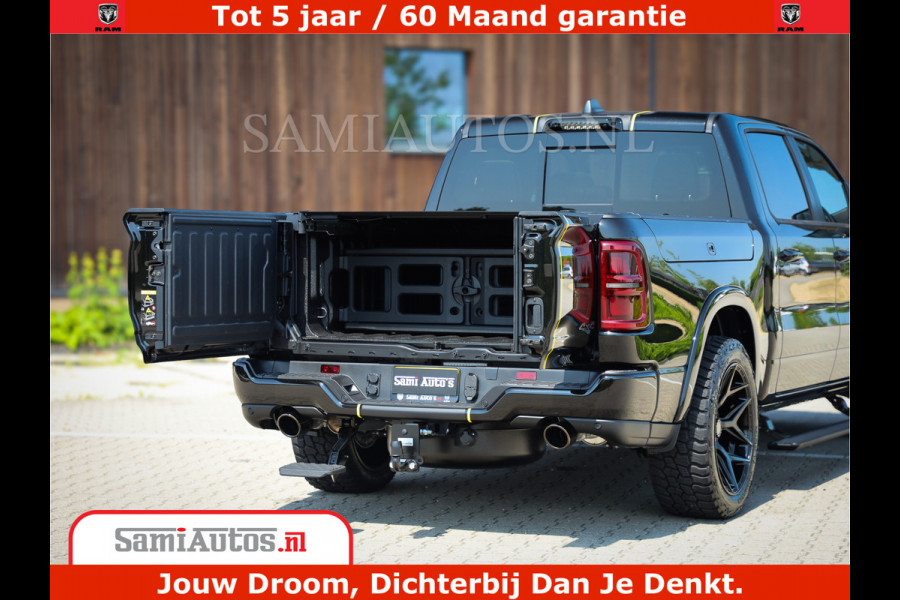Dodge Ram 1500 Limited Night H.O 540HP 706Nm | Massage + Full Option | De Meest Luxe en Volle Pick-Up in zijn Klasse | Comfortabele Dubbele Cabine met Royale 5 Zitplaatsen | BPM vrij | Nu Leverbaar uit Voorraad | Voorraad Nr 2295 - 8559