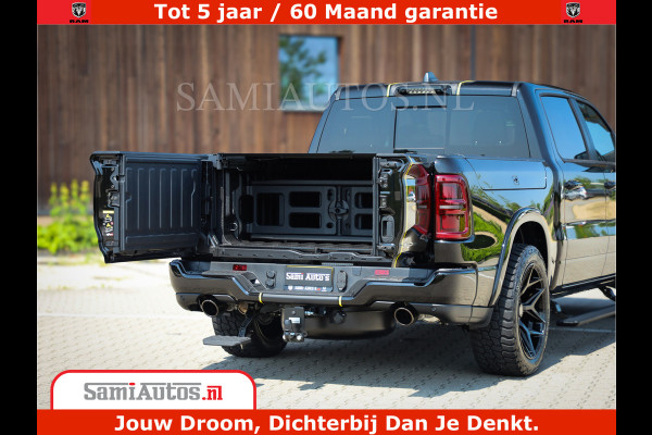Dodge Ram 1500 Limited Night H.O 540HP 706Nm | Massage + Full Option | De Meest Luxe en Volle Pick-Up in zijn Klasse | Comfortabele Dubbele Cabine met Royale 5 Zitplaatsen | BPM vrij | Nu Leverbaar uit Voorraad | Voorraad Nr 2295 - 8559