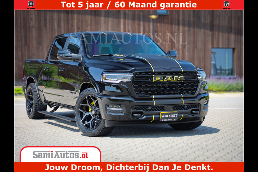 Dodge Ram 1500 Limited Night H.O 540HP 706Nm | Massage + Full Option | De Meest Luxe en Volle Pick-Up in zijn Klasse | Comfortabele Dubbele Cabine met Royale 5 Zitplaatsen | BPM vrij | Nu Leverbaar uit Voorraad | Voorraad Nr 2295 - 8559