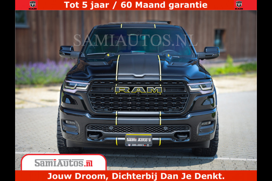 Dodge Ram 1500 Limited Night H.O 540HP 706Nm | Massage + Full Option | De Meest Luxe en Volle Pick-Up in zijn Klasse | Comfortabele Dubbele Cabine met Royale 5 Zitplaatsen | BPM vrij | Nu Leverbaar uit Voorraad | Voorraad Nr 2295 - 8559