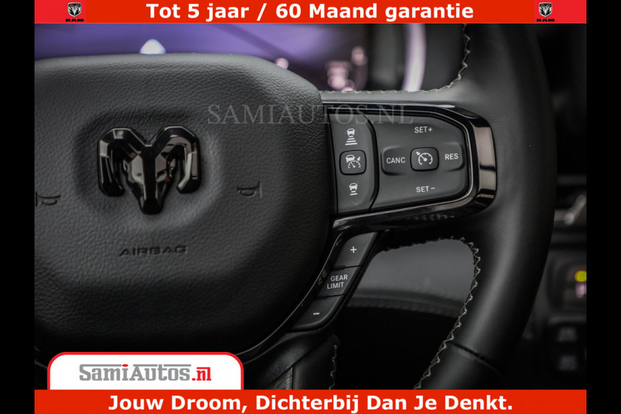 Dodge Ram 1500 Limited Night H.O 540HP 706Nm | Massage + Full Option | De Meest Luxe en Volle Pick-Up in zijn Klasse | Comfortabele Dubbele Cabine met Royale 5 Zitplaatsen | BPM vrij | Nu Leverbaar uit Voorraad | Voorraad Nr 2295 - 8559