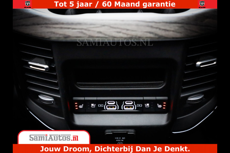 Dodge Ram 1500 Limited Night H.O 540HP 706Nm | Massage + Full Option | De Meest Luxe en Volle Pick-Up in zijn Klasse | Comfortabele Dubbele Cabine met Royale 5 Zitplaatsen | BPM vrij | Nu Leverbaar uit Voorraad | Voorraad Nr 2295 - 8559