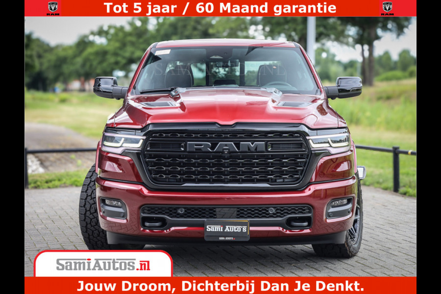 Dodge Ram 1500 Limited Night H.O 540HP 706Nm | Massage + Full Option | De Meest Luxe en Volle Pick-Up in zijn Klasse | Comfortabele Dubbele Cabine met Royale 5 Zitplaatsen | BPM vrij | Nu Leverbaar uit Voorraad | Voorraad Nr 2302 - 7425