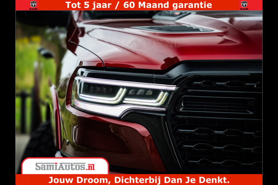 Dodge Ram 1500 Limited Night H.O 540HP 706Nm | Massage + Full Option | De Meest Luxe en Volle Pick-Up in zijn Klasse | Comfortabele Dubbele Cabine met Royale 5 Zitplaatsen | BPM vrij | Nu Leverbaar uit Voorraad | Voorraad Nr 2302 - 7425