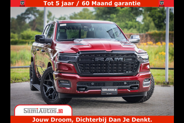 Dodge Ram 1500 Limited Night H.O 540HP 706Nm | Massage + Full Option | De Meest Luxe en Volle Pick-Up in zijn Klasse | Comfortabele Dubbele Cabine met Royale 5 Zitplaatsen | BPM vrij | Nu Leverbaar uit Voorraad | Voorraad Nr 2302 - 7425
