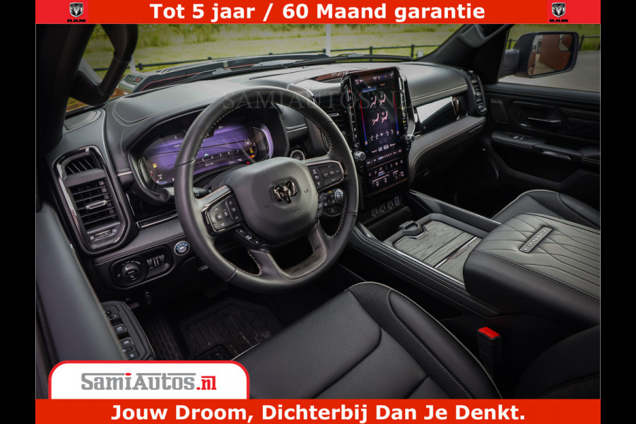 Dodge Ram 1500 Limited Night H.O 540HP 706Nm | Massage + Full Option | De Meest Luxe en Volle Pick-Up in zijn Klasse | Comfortabele Dubbele Cabine met Royale 5 Zitplaatsen | BPM vrij | Nu Leverbaar uit Voorraad | Voorraad Nr 2302 - 7425