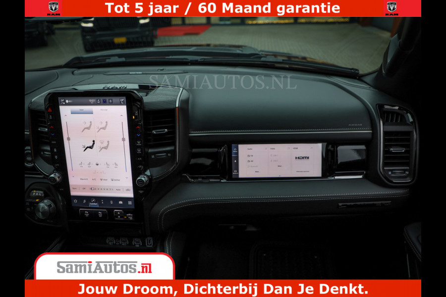 Dodge Ram 1500 Limited Night H.O 540HP 706Nm | Massage + Full Option | De Meest Luxe en Volle Pick-Up in zijn Klasse | Comfortabele Dubbele Cabine met Royale 5 Zitplaatsen | BPM vrij | Nu Leverbaar uit Voorraad | Voorraad Nr 2302 - 7425