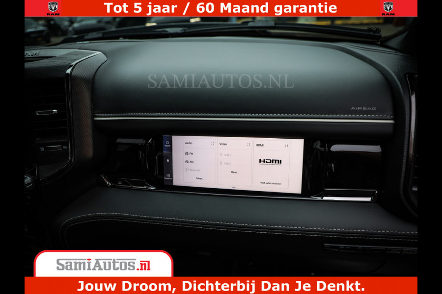 Dodge Ram 1500 Limited Night H.O 540HP 706Nm | Massage + Full Option | De Meest Luxe en Volle Pick-Up in zijn Klasse | Comfortabele Dubbele Cabine met Royale 5 Zitplaatsen | BPM vrij | Nu Leverbaar uit Voorraad | Voorraad Nr 2302 - 7425