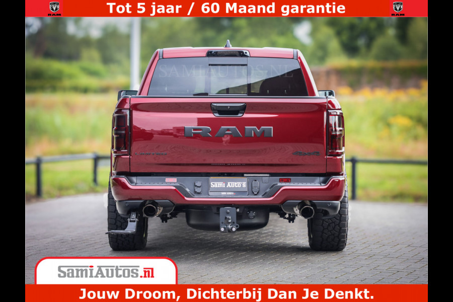 Dodge Ram 1500 Limited Night H.O 540HP 706Nm | Massage + Full Option | De Meest Luxe en Volle Pick-Up in zijn Klasse | Comfortabele Dubbele Cabine met Royale 5 Zitplaatsen | BPM vrij | Nu Leverbaar uit Voorraad | Voorraad Nr 2302 - 7425