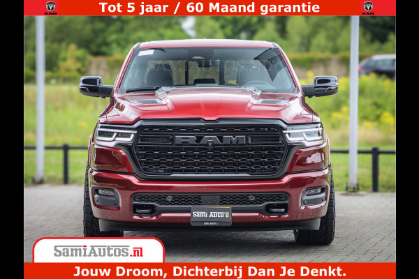Dodge Ram 1500 Limited Night H.O 540HP 706Nm | Massage + Full Option | De Meest Luxe en Volle Pick-Up in zijn Klasse | Comfortabele Dubbele Cabine met Royale 5 Zitplaatsen | BPM vrij | Nu Leverbaar uit Voorraad | Voorraad Nr 2302 - 7425