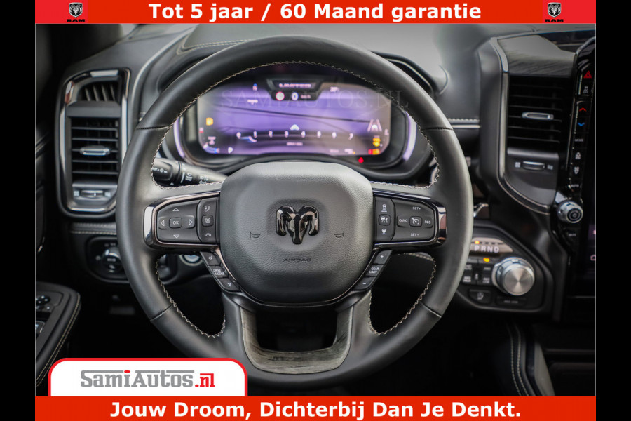 Dodge Ram 1500 Limited Night H.O 540HP 706Nm | Massage + Full Option | De Meest Luxe en Volle Pick-Up in zijn Klasse | Comfortabele Dubbele Cabine met Royale 5 Zitplaatsen | BPM vrij | Nu Leverbaar uit Voorraad | Voorraad Nr 2302 - 7425