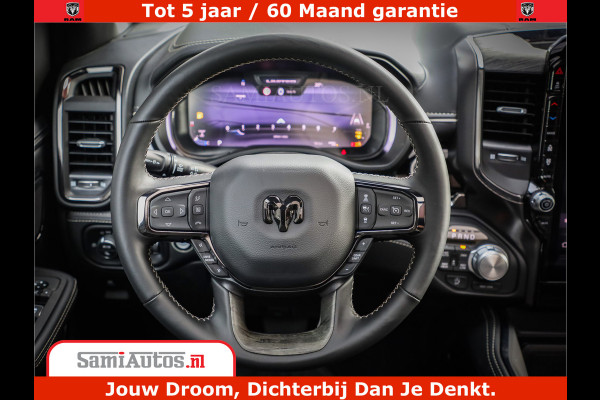 Dodge Ram 1500 Limited Night H.O 540HP 706Nm | Massage + Full Option | De Meest Luxe en Volle Pick-Up in zijn Klasse | Comfortabele Dubbele Cabine met Royale 5 Zitplaatsen | BPM vrij | Nu Leverbaar uit Voorraad | Voorraad Nr 2302 - 7425