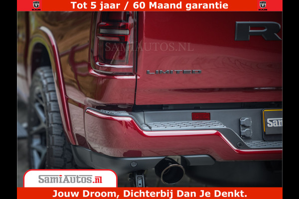 Dodge Ram 1500 Limited Night H.O 540HP 706Nm | Massage + Full Option | De Meest Luxe en Volle Pick-Up in zijn Klasse | Comfortabele Dubbele Cabine met Royale 5 Zitplaatsen | BPM vrij | Nu Leverbaar uit Voorraad | Voorraad Nr 2302 - 7425