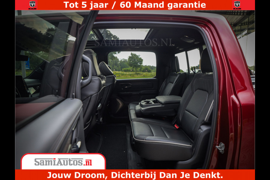 Dodge Ram 1500 Limited Night H.O 540HP 706Nm | Massage + Full Option | De Meest Luxe en Volle Pick-Up in zijn Klasse | Comfortabele Dubbele Cabine met Royale 5 Zitplaatsen | BPM vrij | Nu Leverbaar uit Voorraad | Voorraad Nr 2302 - 7425
