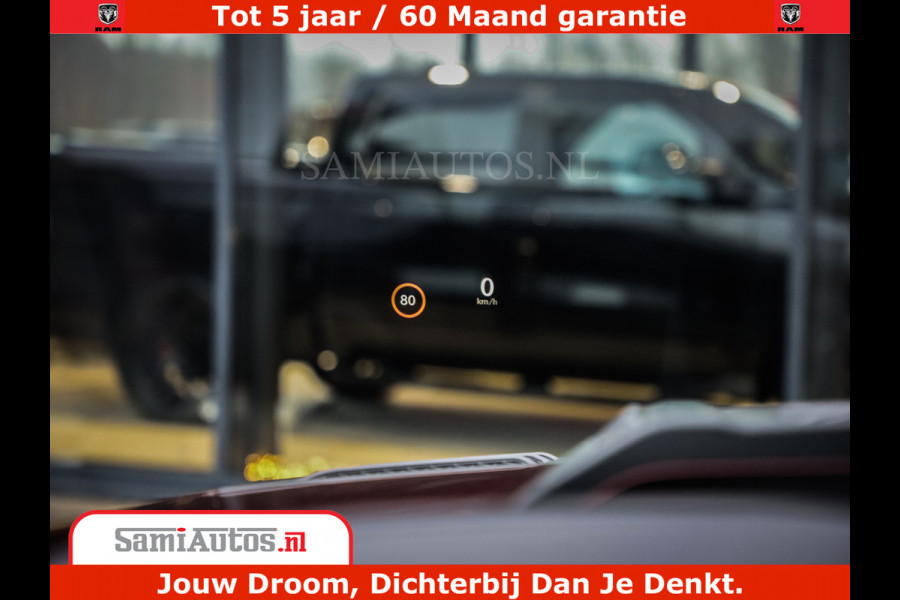 Dodge Ram 1500 Limited Night H.O 540HP 706Nm | Massage + Full Option | De Meest Luxe en Volle Pick-Up in zijn Klasse | Comfortabele Dubbele Cabine met Royale 5 Zitplaatsen | BPM vrij | Nu Leverbaar uit Voorraad | Voorraad Nr 2302 - 7425