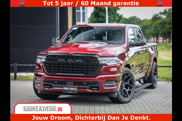 Dodge Ram 1500 Limited Night H.O 540HP 706Nm | Massage + Full Option | De Meest Luxe en Volle Pick-Up in zijn Klasse | Comfortabele Dubbele Cabine met Royale 5 Zitplaatsen | BPM vrij | Nu Leverbaar uit Voorraad | Voorraad Nr 2302 - 7425