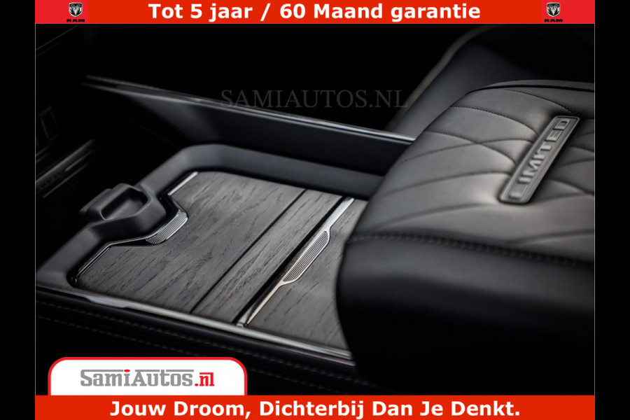 Dodge Ram 1500 Limited Night H.O 540HP 706Nm | Massage + Full Option | De Meest Luxe en Volle Pick-Up in zijn Klasse | Comfortabele Dubbele Cabine met Royale 5 Zitplaatsen | BPM vrij | Nu Leverbaar uit Voorraad | Voorraad Nr 2302 - 7425