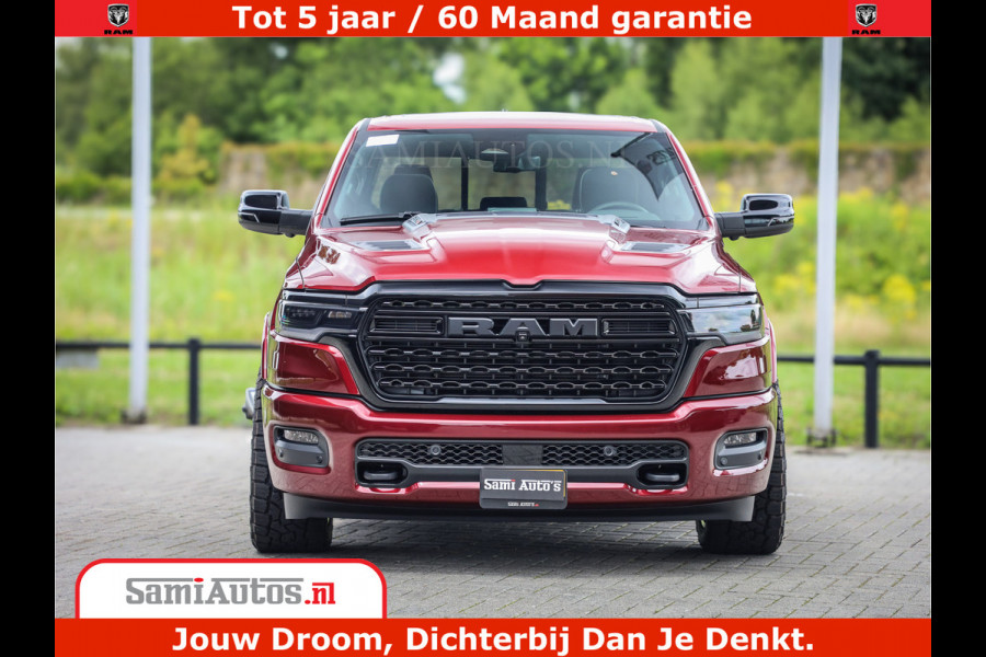 Dodge Ram 1500 Limited Night H.O 540HP 706Nm | Massage + Full Option | De Meest Luxe en Volle Pick-Up in zijn Klasse | Comfortabele Dubbele Cabine met Royale 5 Zitplaatsen | BPM vrij | Nu Leverbaar uit Voorraad | Voorraad Nr 2302 - 7425