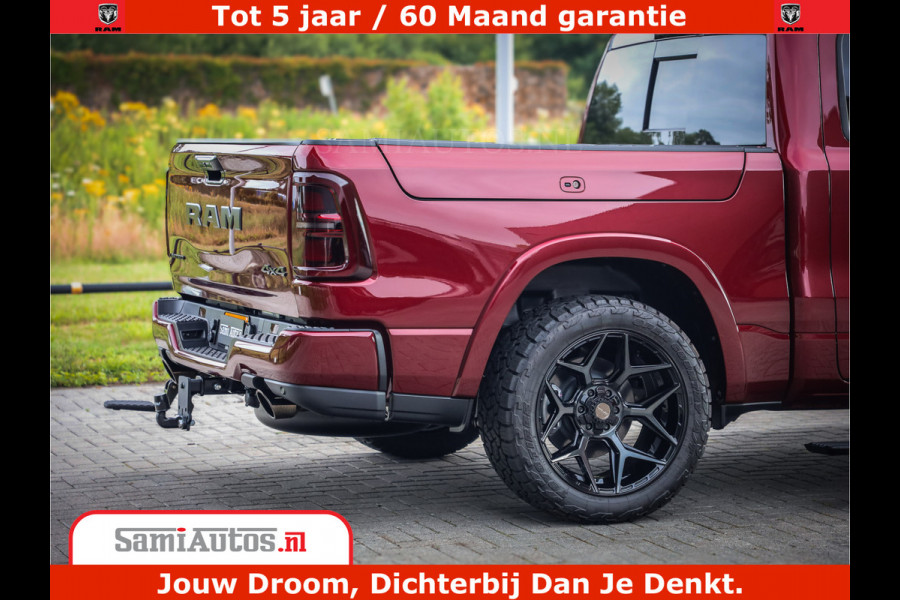 Dodge Ram 1500 Limited Night H.O 540HP 706Nm | Massage + Full Option | De Meest Luxe en Volle Pick-Up in zijn Klasse | Comfortabele Dubbele Cabine met Royale 5 Zitplaatsen | BPM vrij | Nu Leverbaar uit Voorraad | Voorraad Nr 2302 - 7425