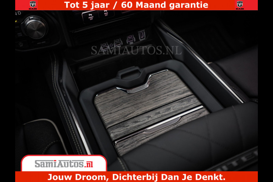 Dodge Ram 1500 Limited Night H.O 540HP 706Nm | Massage + Full Option | De Meest Luxe en Volle Pick-Up in zijn Klasse | Comfortabele Dubbele Cabine met Royale 5 Zitplaatsen | BPM vrij | Nu Leverbaar uit Voorraad | Voorraad Nr 2302 - 7425