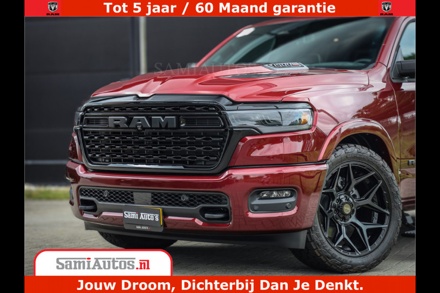 Dodge Ram 1500 Limited Night H.O 540HP 706Nm | Massage + Full Option | De Meest Luxe en Volle Pick-Up in zijn Klasse | Comfortabele Dubbele Cabine met Royale 5 Zitplaatsen | BPM vrij | Nu Leverbaar uit Voorraad | Voorraad Nr 2302 - 7425
