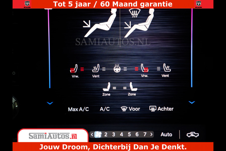 Dodge Ram 1500 Limited Night H.O 540HP 706Nm | Massage + Full Option | De Meest Luxe en Volle Pick-Up in zijn Klasse | Comfortabele Dubbele Cabine met Royale 5 Zitplaatsen | BPM vrij | Nu Leverbaar uit Voorraad | Voorraad Nr 2302 - 7425