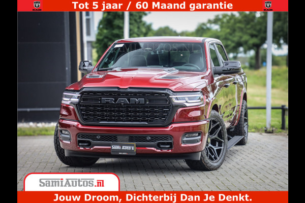 Dodge Ram 1500 Limited Night H.O 540HP 706Nm | Massage + Full Option | De Meest Luxe en Volle Pick-Up in zijn Klasse | Comfortabele Dubbele Cabine met Royale 5 Zitplaatsen | BPM vrij | Nu Leverbaar uit Voorraad | Voorraad Nr 2302 - 7425